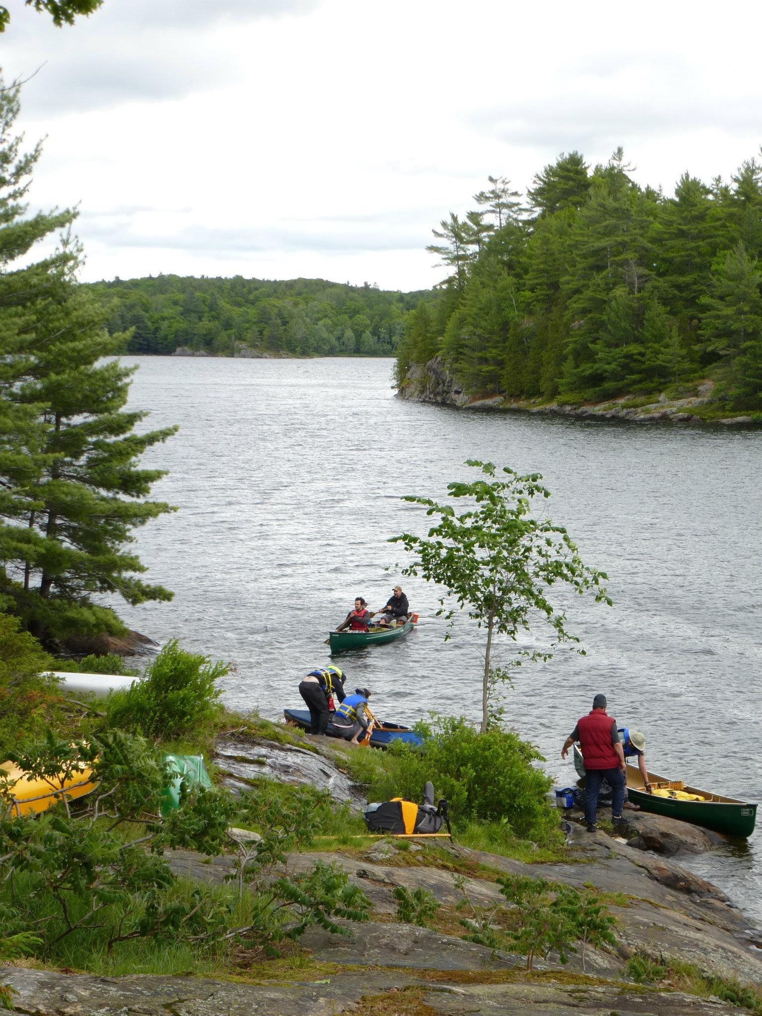 Packing up camp to go paddling in Canada Packing up camp to go paddling in Canada
