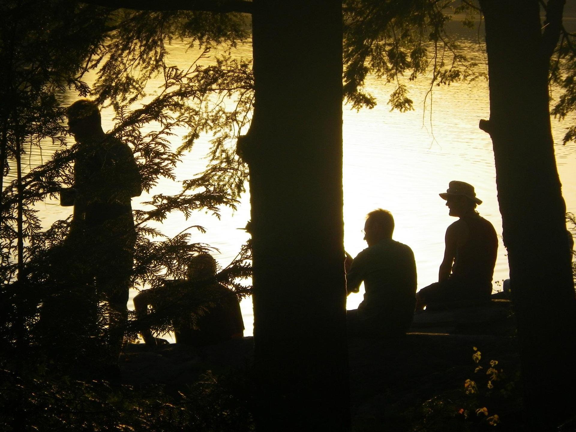 sunset at camp in Ontario, Canada sunset at camp in Ontario, Canada