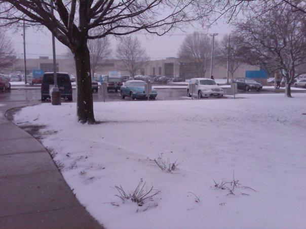 Snowy street in Canada Snowy street in Canada