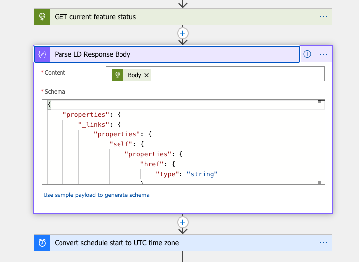 Parse the JSON http response